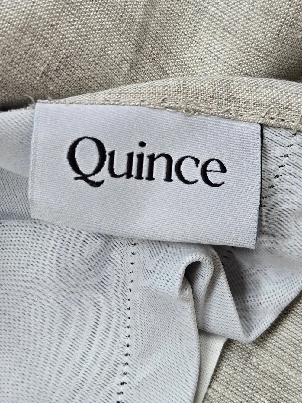 NWT QUINCE Set Of 2 48x84 European Linen True Blackout Curtains Flax 9497